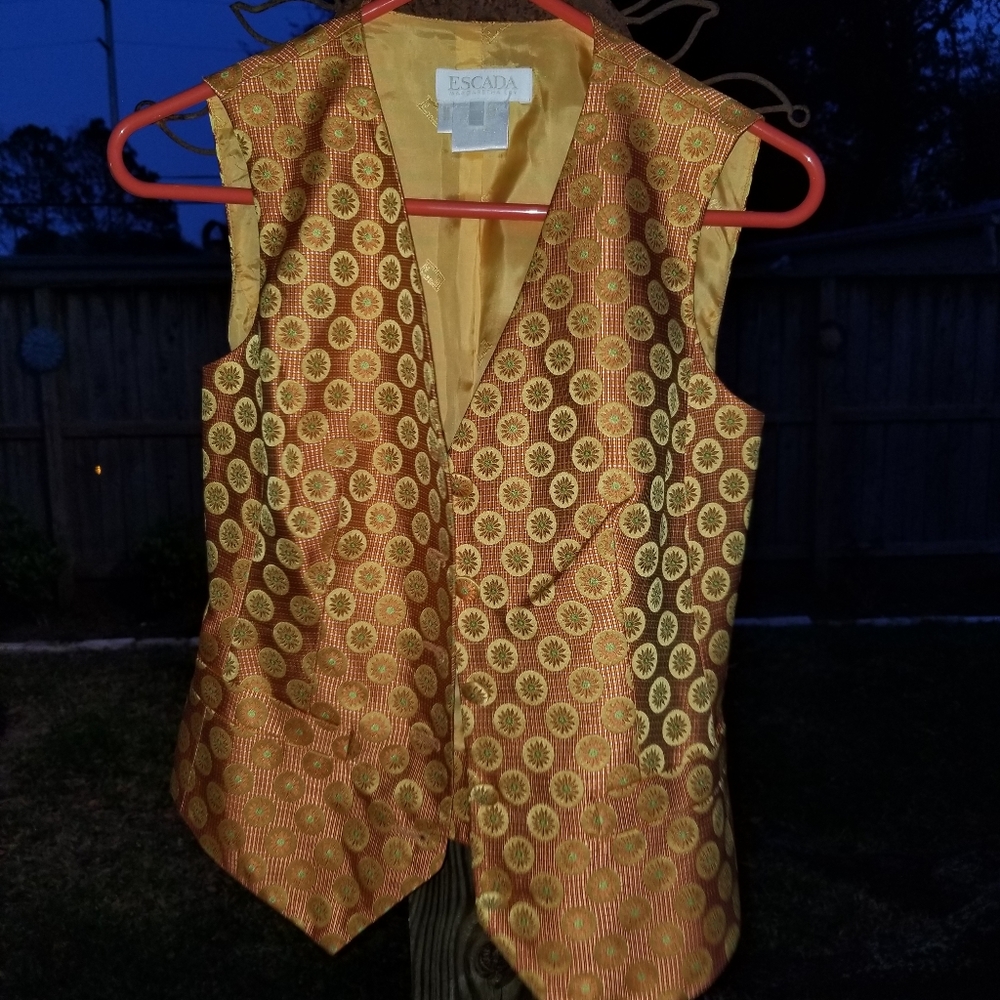 Escada by Margaretha Bey silk vest 34